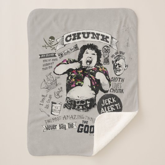 De Goonies Chunk Retro Collage Sherpa Deken (Voorkant)