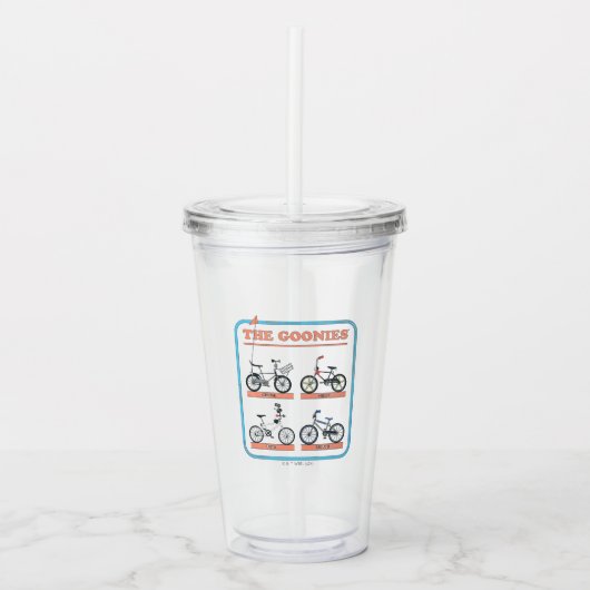 De Goonies fietskaart Acryl Drinkbeker (Voorkant)