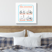 De Goonies fietskaart Canvas Afdruk (Insitu (Slaapkamer))