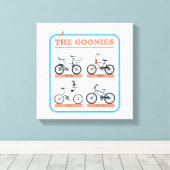 De Goonies fietskaart Canvas Afdruk (Insitu (Houten vloer))