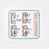 De Goonies fietskaart Fleece Deken (Voorkant (Horizontaal))