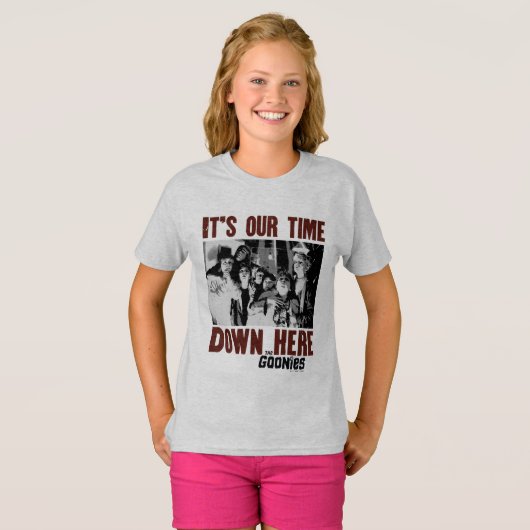 De goonies "Het is onze tijd hier beneden" T-shirt (Voorkant volledig)