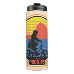 De Goonies Retro Mikey Riding Bike Graphic Thermosbeker