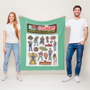 De Goonies Retro Sticker Blad Graphic Fleece Deken