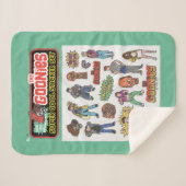 De Goonies Retro Sticker Blad Graphic Sherpa Deken (Voorkant (horizontaal))