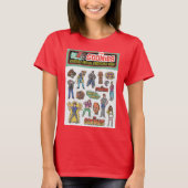 De Goonies Retro Sticker Blad Graphic T-shirt (Voorkant)