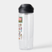 De Goonies Retro Sticker Blad Graphic Waterfles (Achterkant)