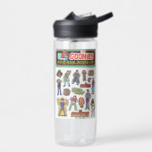De Goonies Retro Sticker Blad Graphic Waterfles (Links)