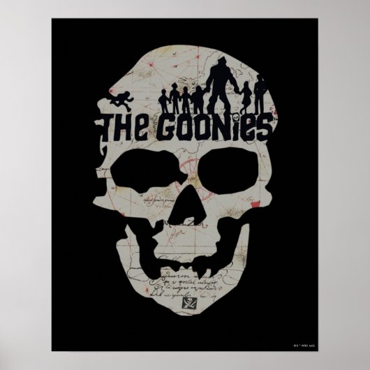 De Goonies Skull Silhouette Poster (Voorkant)