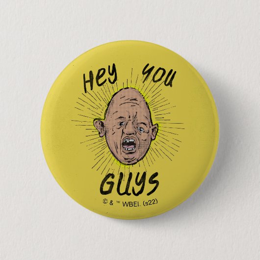 De goonies Sloth Doodle "Hey jongens" Ronde Button 5,7 Cm (Voorkant)