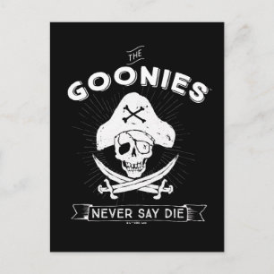De goonies "Zeg nooit dat ze sterven" Pirate Badge Briefkaart