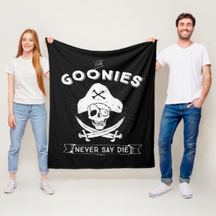 De goonies "Zeg nooit dat ze sterven" Pirate Badge Fleece Deken