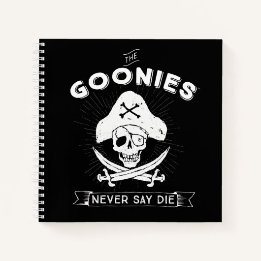 De goonies "Zeg nooit dat ze sterven" Pirate Badge Notitieboek (Voorkant)