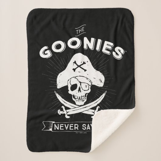 De goonies "Zeg nooit dat ze sterven" Pirate Badge Sherpa Deken (Voorkant)