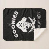 De goonies "Zeg nooit dat ze sterven" Pirate Badge Sherpa Deken (Voorkant (horizontaal))