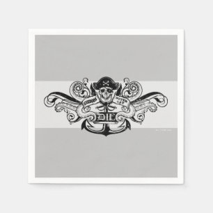 De goonies "Zeg nooit die dag" Pirate Anchor Badge Servet