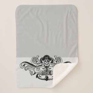 De goonies "Zeg nooit die dag" Pirate Anchor Badge Sherpa Deken