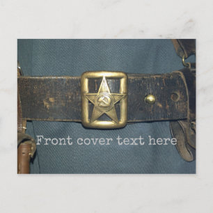 De gordel van de ambtenaar van het rode leger van  briefkaart