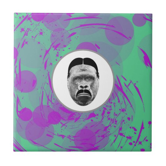 De Gorilla Ceramic Tile Tegeltje (Voorkant)