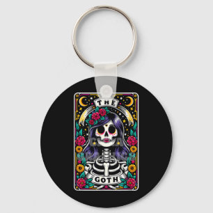 De Goth Grappige Tarotkaart Sarcasme Skelet Schede Sleutelhanger