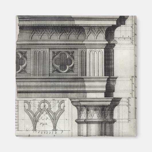 De Gothic Entablatation Magneet (Voorkant)