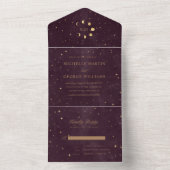 de goudbruiloft van hemels in één uitnodiging (Binnen)