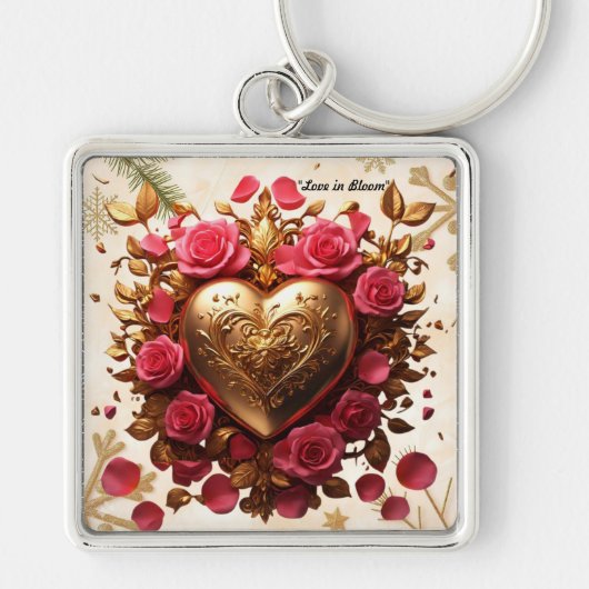 De gouden aanraking van de liefde sleutelhanger (Voorkant)