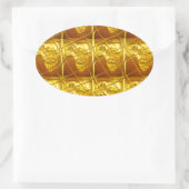 De gouden belofte van Afrika Ovale Sticker (Tas)