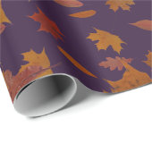 De gouden Bladeren van de Herfst op de Blauwe Cadeaupapier (Rol Hoek)