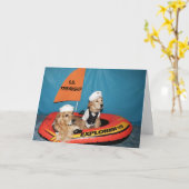 De gouden Boot van de Vriendschap Kaart (Gele Bloem)