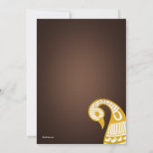 De gouden bruine uitnodiging van Swan (Achterkant)