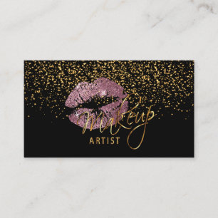 De gouden Confettien & het Roze namen Lippen - Visitekaartje