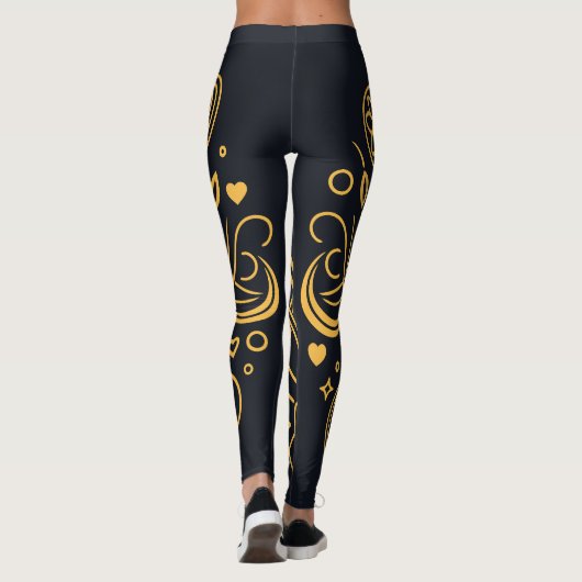 De gouden draad van de liefde leggings (Achterkant)