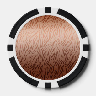 De gouden Druk van de Tijger van Ombre van het Pokerchips
