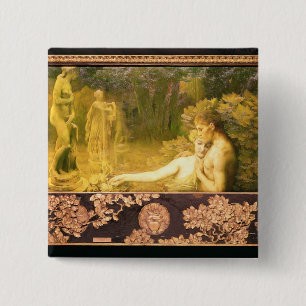 De Gouden Eeuw, 1897-1998 Vierkante Button 5,1 Cm