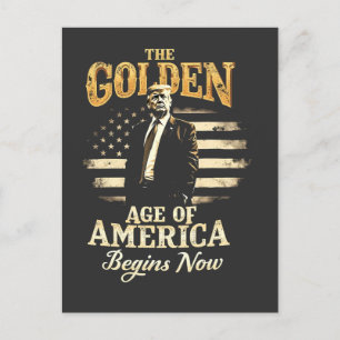 De Gouden Eeuw van Amerika begint nu Trump 4e Briefkaart