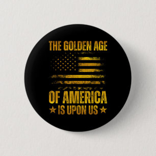 De Gouden Eeuw van Amerika staat voor de deur: een Ronde Button 5,7 Cm