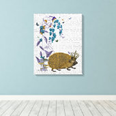 De gouden egel canvas afdruk (Insitu (Houten vloer))