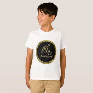De gouden en zwarte 50ste Viering van het Jubileum T-shirt