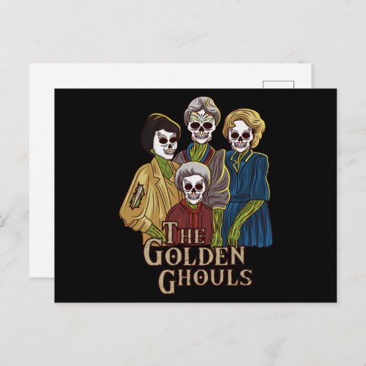 De Gouden Geesten Grappige Halloween Horror Mannen Briefkaart (Voorkant / Achterkant)