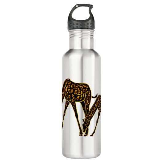 De gouden Giraffe Waterfles (Voorkant)