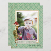 De gouden Kaart van de Foto van Kerstmis van de (Voorkant / Achterkant)