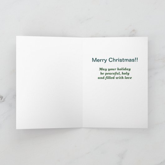 De gouden Kerstkaart van de Ster Feestdagen Kaart (Binnen)