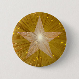 De "gouden" knoop van de Ster Ronde Button 5,7 Cm