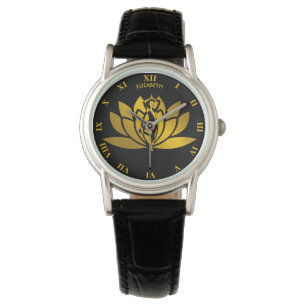 De gouden Koele Meditatie van de Yoga van de Bloem Horloge