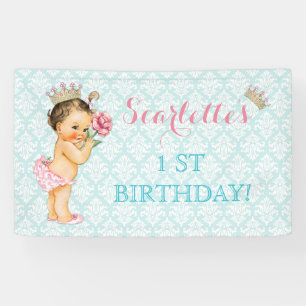 De Gouden Kroon Roze Aqua van het vintage van de Spandoek