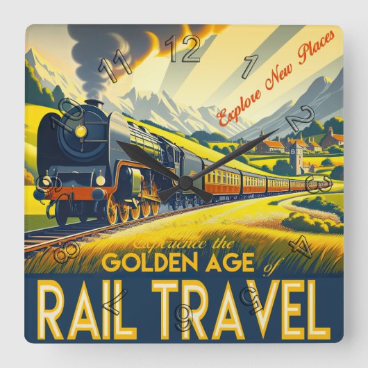 De gouden leeftijd vierkante klok (Voorkant)