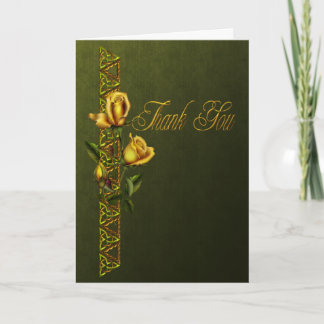 De gouden Reeks van het Huwelijk van Rozen dankt u Bedankkaart