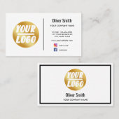 de gouden Retro van de logo van het douane bedrijf Visitekaartje (Voorkant / Achterkant)