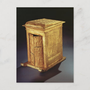 De gouden schrijn van Tutankhamun Nieuw Koninkrijk Briefkaart
